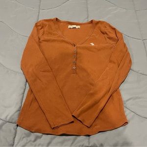 Abercrombie and Fitch Long sleeve Henley Top